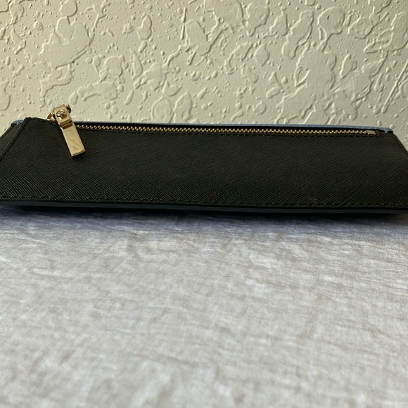 Kate Spade: Blue & Black Wallet - 10 card slots- coin area- Gold tone - Picture 14 of 16
